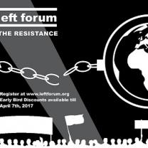 Banner about the Left Forum