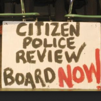 Sign saying Citizen Police Review Board Now