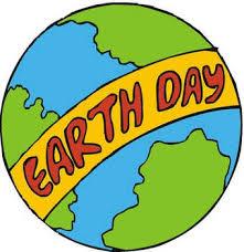 Earth with Earth Day banner