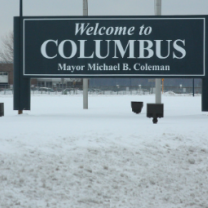 Welcome to Columbus sign