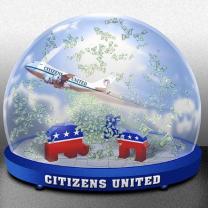 Citizens United snow globe